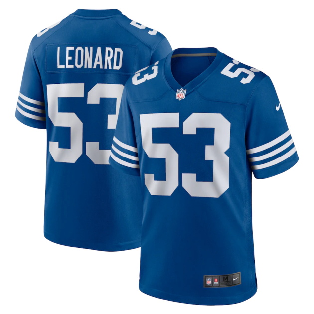 mens nike shaquille leonard royal indianapolis colts alternate game jersey